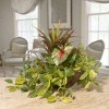 9" Artificial Assorted Greens Hanging Basket - National Tree Company - 2 of 4