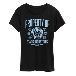 Women's - Marvel - Iron Man Property Of Stark Industries Short Sleeve Graphic T-Shirt - 1 of 4