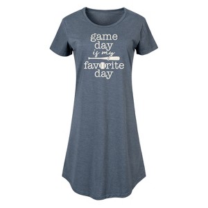 Women's - Instant Message - Game Day Favorite Day Graphic T-shirt Dress - 1 of 4
