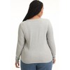 June + Vie by Roaman's Ribbed Scoopneck Top - 3 of 4