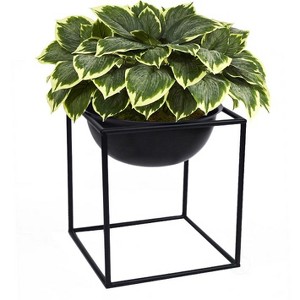 Uniquewise Tall Metal Floor Flower Planter Holder with Stand, Modern Decorative Flower Holder - 1 of 4