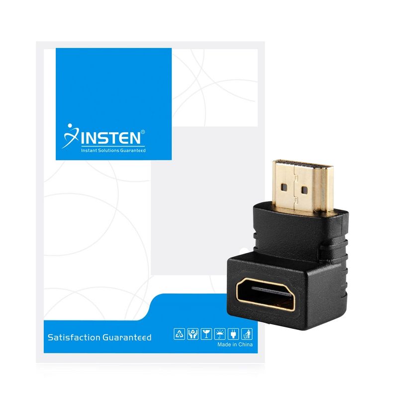 Insten Right Angle 90 Degree HDMI Female to Male Extend Adapter F/M, 4 of 5