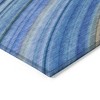 Denim Blue And Sky Blue Abstract Washable Indoor Outdoor Area Rug - 4 of 4