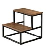 Kings Brand Furniture Axel Step Stool – Wood and Metal, 2-Step Compact Utility Ladder for Kitchen, Closet, Living Room, Home Use - 2 of 3