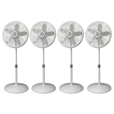  Lasko 18 Inch Elegance Performance Oscillating Standing Pedestal Fan (4 Pack) 