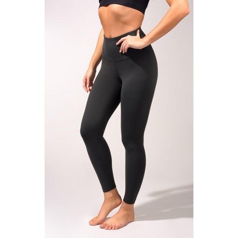 90 Degree By Reflex Womens Powerflex Polygiene High Waist Full Length  Legging - Black - X Large