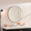 Wall Mirror 36 Inch Black Circular Mirror Metal Framed Mirror Round Vanity Mirror Dressing Mirror, for Bathroom, Living Room, Bedroom Wall Decor - 3 of 4