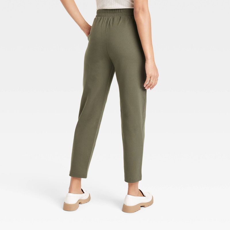 Women's High-Rise Regular Fit Tapered Ankle Knit Pants - A New Day™, 3 of 11