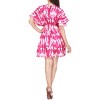 LA LEELA Women's Summer Short Fall Swimsuit Cover ups Tops for Women X-Large-XX-Large Pink Tie Dye Design - 3 of 3