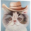 Manual Woodworkers and Weavers Carl the Cat Canvas Wall Art, 32 Inches High, Whimsical Feline Portrait on Stretched Canvas for Home Decor - 2 of 3