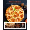 VEVOR Dual Fuel Pizza Oven Outdoor, 12 Inch Wood Fire & Propane Gas Pizza Oven, Pellet & Propane Pizza-Maker with Thermometer, Silver - 4 of 4