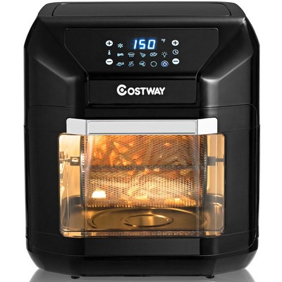 Costway 10.6 Quart Air Fryer Oven 1700W 7 in 1 Rotisserie Dehydrator w/ 8 Accessories Black