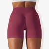 Anna-Kaci Active Women's Wide Band Stretchy Rib Knit Cross Front Gathered Biker Shorts - 4 of 4