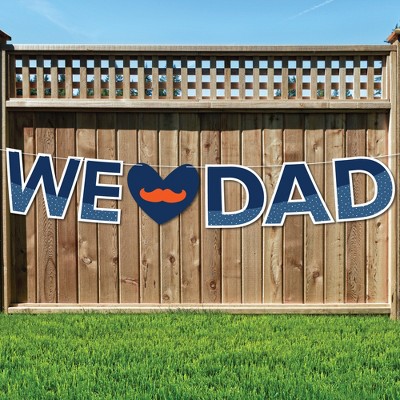 Big Dot of Happiness Happy Father's Day - Large We Love Dad Party Decorations - We Love Dad - Outdoor Letter Banner