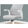 Monarch Specialties Office Chair Adjustable Height Swivel Ergonomic Armrests Computer Desk Work Metal Mesh White Grey Contemporary Modern - 3 of 4