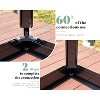 AMERLIFE Greenhouse, Polycarbonate Structure with Aluminum Frame, Dual Swing Doors, Black - 2 of 4