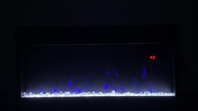 77-inch White Wooden TV Stand with Electric Fireplace