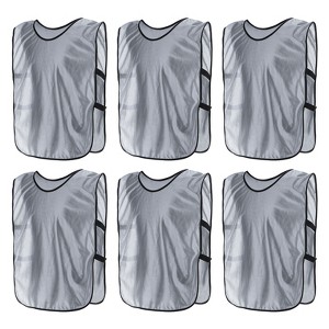 Unique Bargains Quick Drying Athletic Soccer Jersey Training Vests 6 Pcs - 1 of 4