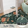 Floral rug (2'x6') for hallway, kitchen rug, ultra-thin soft, non-slip, washable, stain-resistant, bohemian style velvet rug - 4 of 4