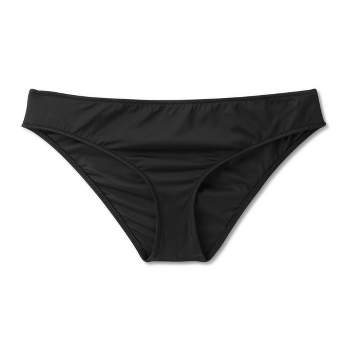 Women's Ribbed Hipster Bikini Bottom - Shade & Shore™ Black M