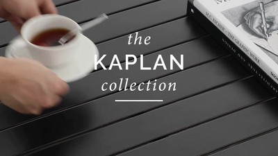 Kaplan 2-Piece Outdoor Steel Loveseat and Coffee Table Set with Green Cushions