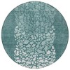 Dark Green Aqua And Ivory Abstract Washable Indoor Outdoor Area Rug - 4 of 4