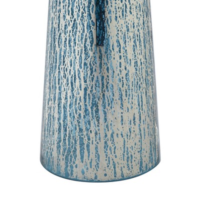 Stylish Mercury Glass Kids Table Lamp Set with White Drum Shade