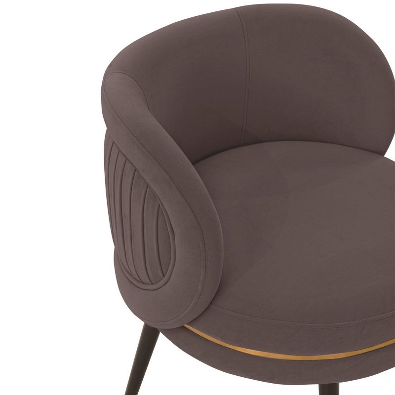 Kaya Modern Pleated Velvet Upholstered Dining Chair - Manhattan Comfort, 3 of 11