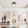 Globe Electric Edinburg 4.02 in. H X 11.03 in. W X 11.03 in. L Black Iron Ceiling Light - 4 of 4