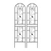 Osparple Garden Tower 86.7"x19.7" Trellis for Potted Plants Rust-Proof Garden Lattice Peacock Style Trellis for Garden - 4 of 4
