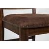 Jofran, Industrial Nailhead Trim Upholstered Back Counter Stool (Set of 2), Gray - 4 of 4