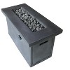 24" H Concrete Outdoor Fire Pit Table with Propane and Natural Gas Compatibility - 3 of 4
