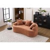 Curved Loveseat Sofa, Compact Design Couch for Small Spaces, Full Compression Foam Seating with Chenille Cover-Coolbibila - 3 of 4