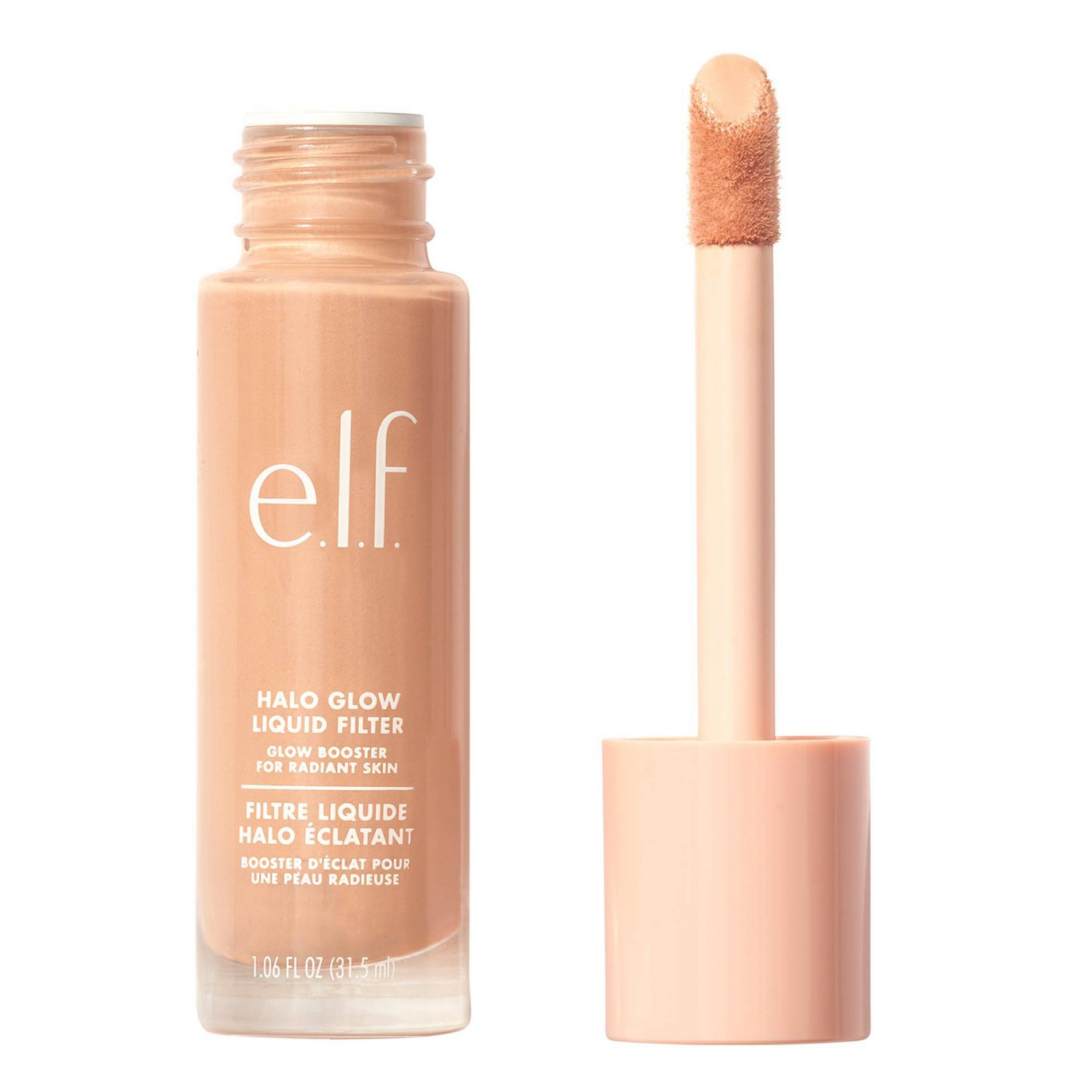 e.l.f. Halo Glow Liquid Filter Highlighter - 3 Light/Medium - 1.06 fl oz: Paraben-Free, Contains Hyaluronic Acid, Vegan