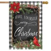 Briarwood Lane Merry Little Christmas Double-Sided House Flag Che - image 2 of 4