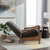 Bestier 26" Luxurious Oil Wax Leather Recliner for Adult, Upholstered Lounge Chair with Parawood Frame, Footrest, Accent Chair for Living Room - 2 of 4