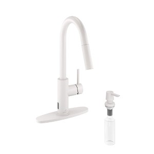 CASAINC Single-Handle Pull Down Kitchen Sink Faucet with Infrared Sensor, Soap Dispenser and Deckplate Included - 1 of 4