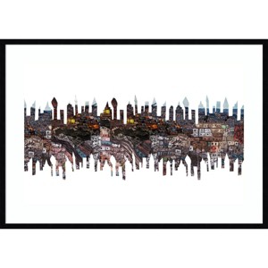 41" x 29" City Phantoms by Charlotte Orr Wood Framed Wall Art Print - Amanti Art - 1 of 4