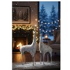 Metal Deer Figurines Distressed Painted Set of 2 – 26.25 inch Holiday Decor by Kalalou - 2 of 3