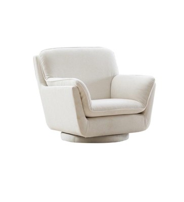 Modern Swivel Performance Fabric Chair With Removable Insert