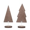 Transpac Wood 15.75 in. White Christmas Tree Decor Set of 2 - 3 of 4