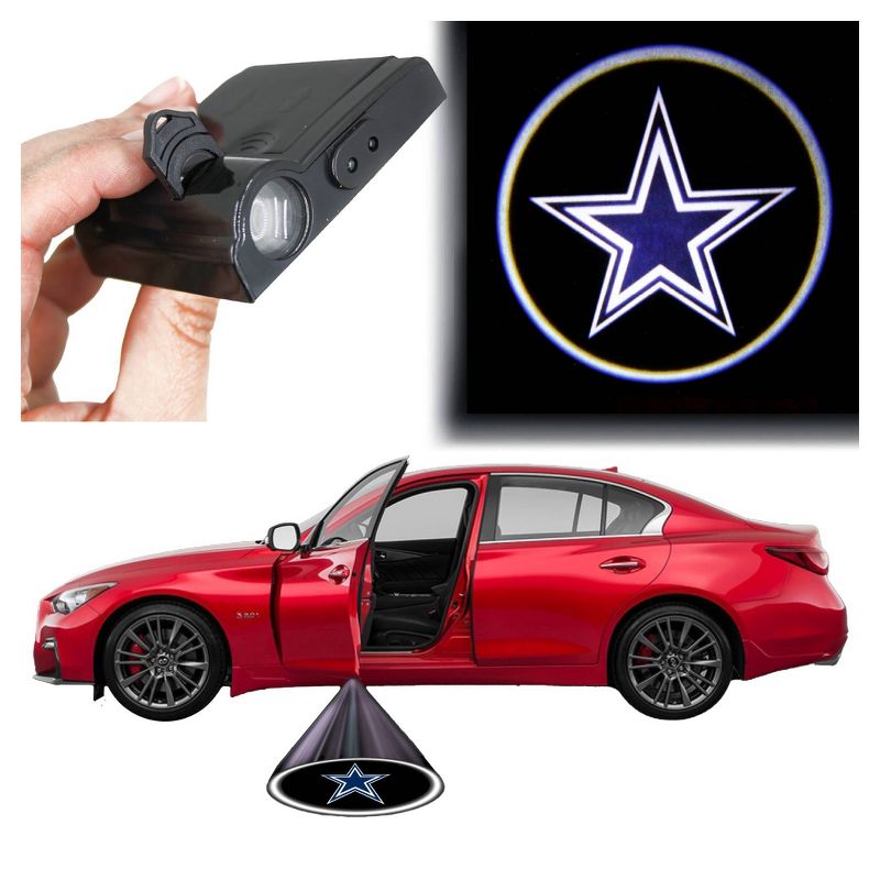 NFL Dallas Cowboys LED Car Door Light, 1 of 3