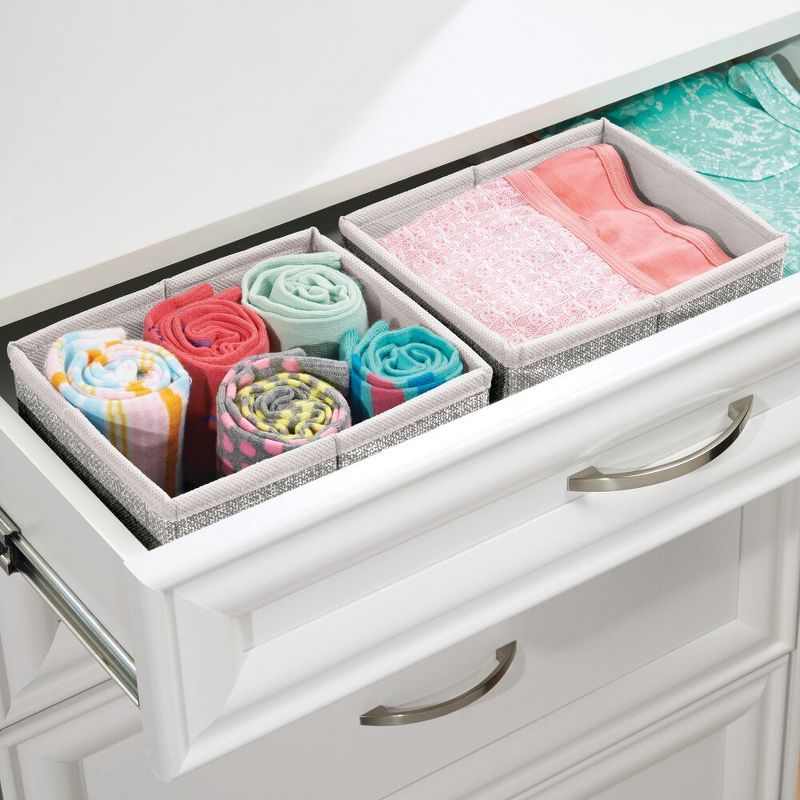 mDesign Fabric Drawer/Closet Divided Organizers, Set of 5, 4 of 7