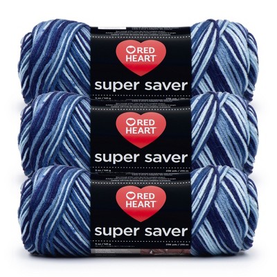 Red Heart Super Saver Yarn 24 Pack-Shaded Dusk