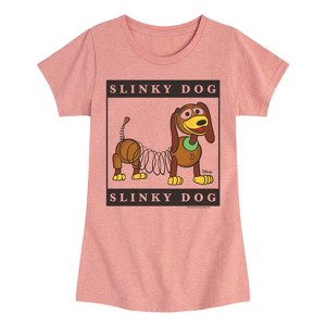 Girls' - Disney - Type Block Slinky Fitted Short Sleeve Graphic T-Shirt - 1 of 4