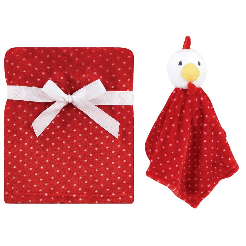 Hudson Baby Unisex Baby Plush Blanket with Security Blanket, Chicken, One Size, 1 of 5
