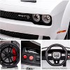 12V Licensed Dodge Challenger Kids Electric Car, Battery Powered Electric Vehicles with Remote Control, LED Lights, for Boys Girls - 4 of 4