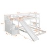 NicBex Twin Over Twin Bunk Bed with Guardrail and 2 Drawers,Twin Loft Bed with Convertible Ladder and Slide,Noise Reduced Bunk Beds for Bedroom - 3 of 4