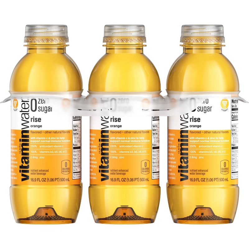 vitaminwater zero rise orange - 6pk/16.9 fl oz Bottles, 5 of 7