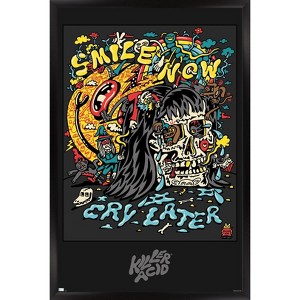 Trends International Killer Acid - Smile Now Cry Later Framed Wall Poster Prints - 1 of 4